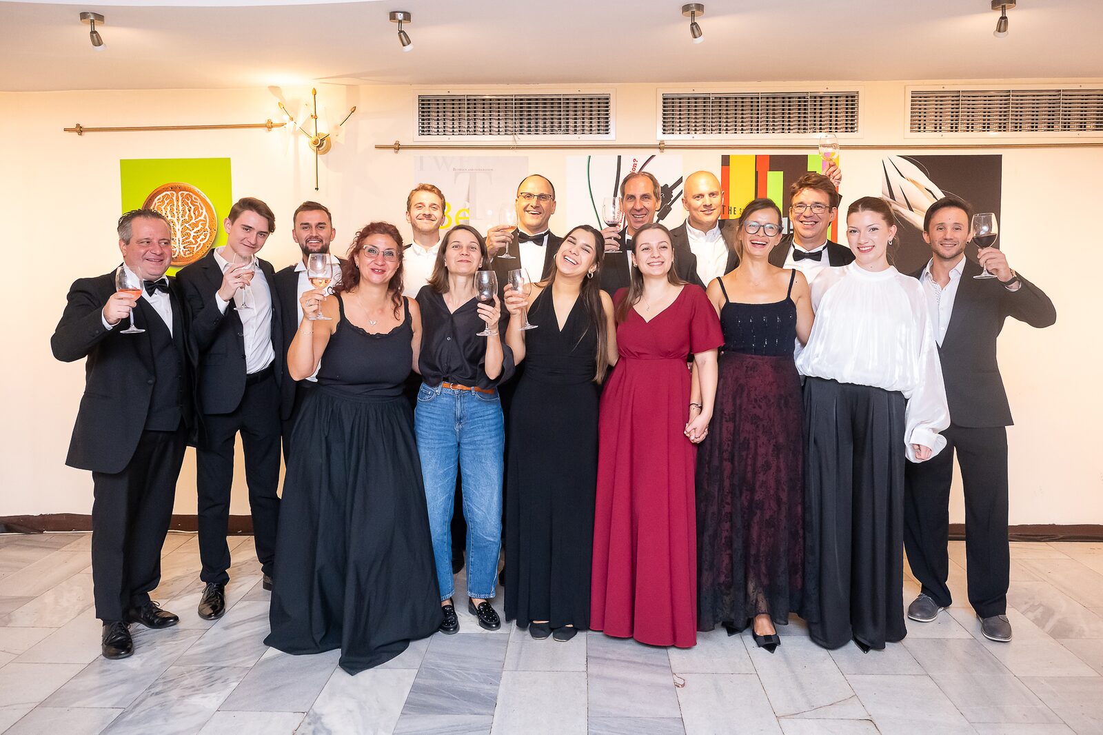 The musicians of Camerata Bulgarica together after the Homecoming concert