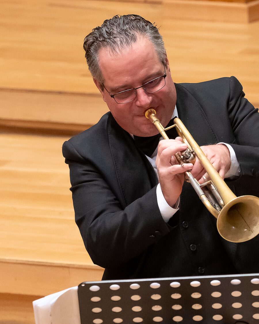 Alexander Wladigeroff, trumpet, flugelhorn, performing at Homecoming in Bulgaria Hall