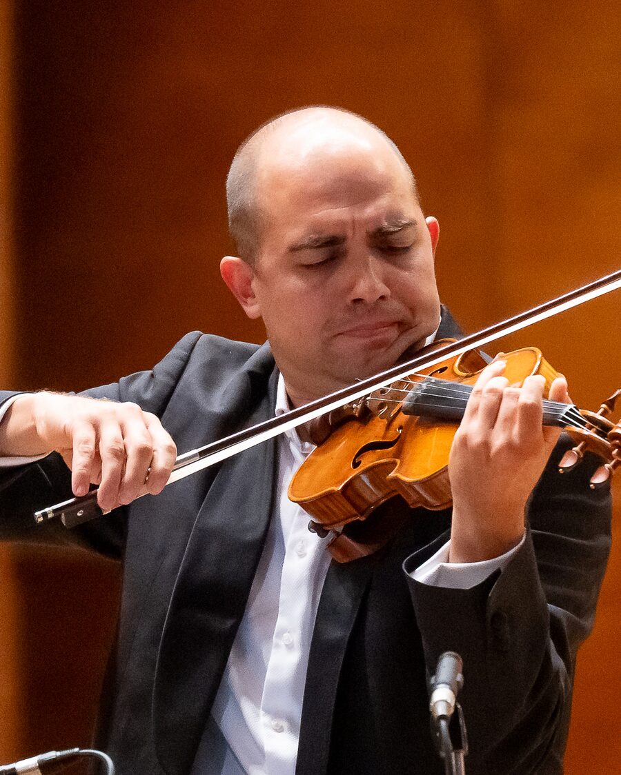 Stoimen Peev, concertmaster, performing at Homecoming in Bulgaria Hall